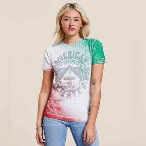 NWT American Fighter Abernathy T-Shirt White Multi Size Small